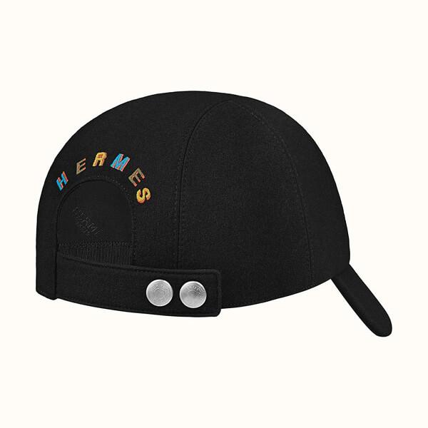 【エルメススーパーコピー新作】 キャップ ハット 帽子 ブラック 黒 ロゴ入り H201050N 1W59
